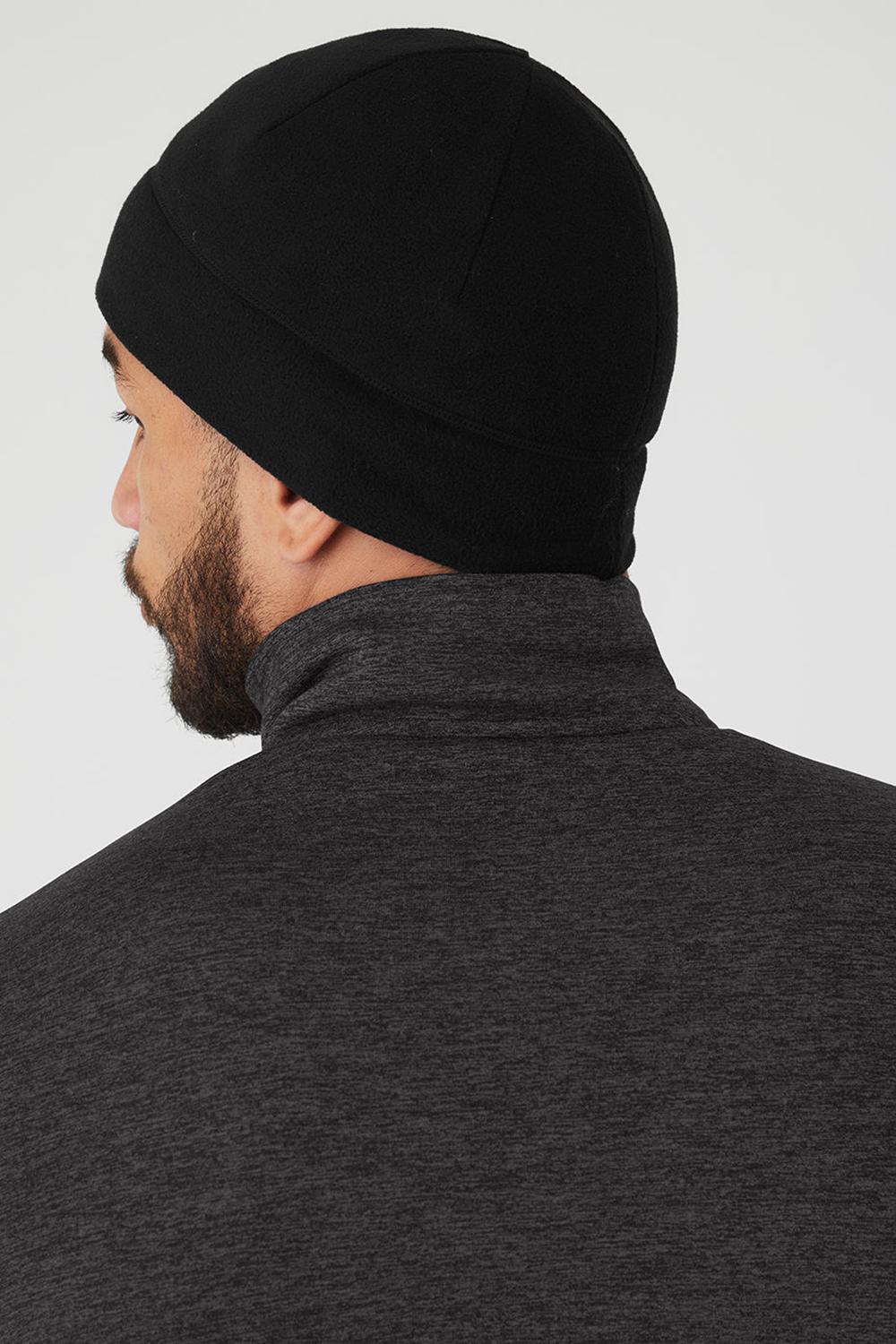 Women Alo Yoga Performance Fleece Beanie Black | India  39521-UNGL