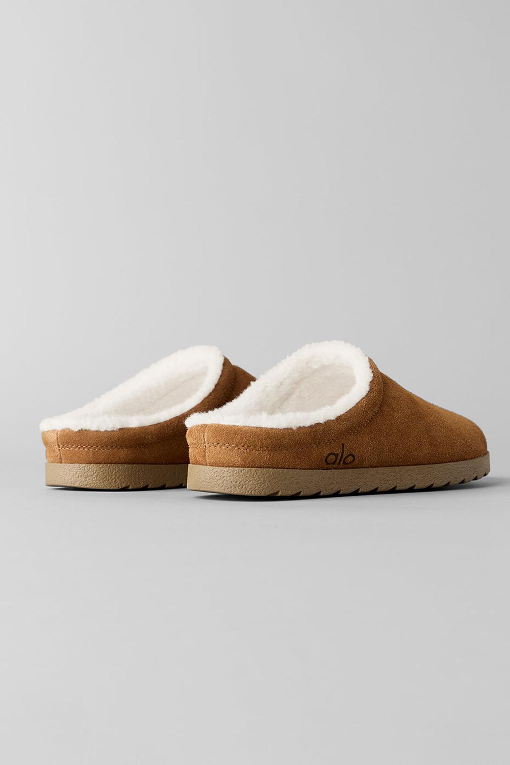 Women Alo Yoga Recovery Slipper Saddle / Ivory | India  75268-MNVZ