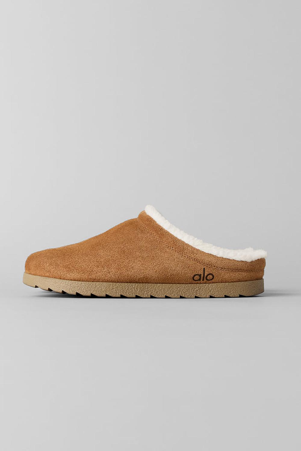 Women Alo Yoga Recovery Slipper Saddle / Ivory | India  75268-MNVZ