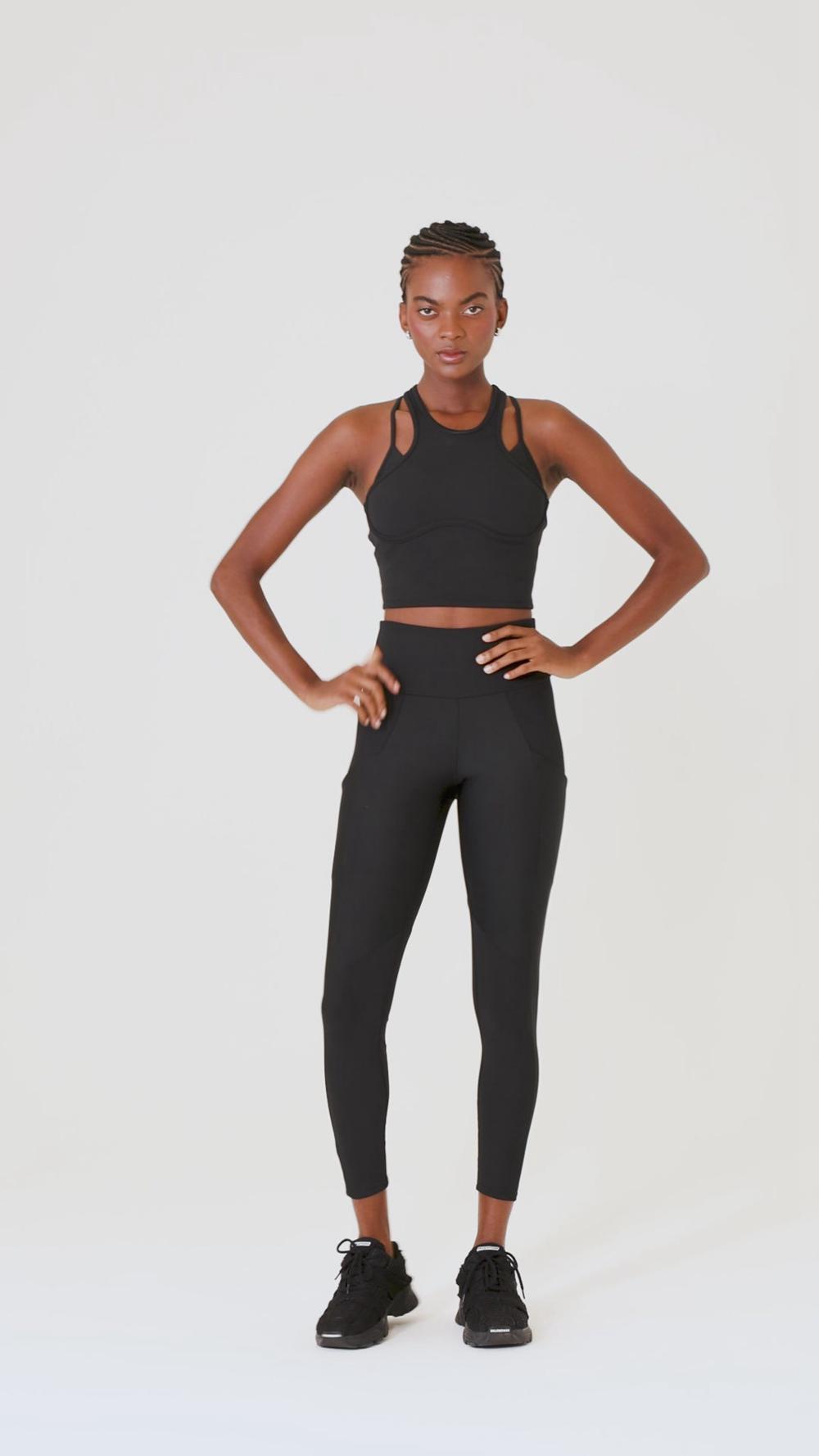 Women Alo Yoga Ribbed Airlift High-Waist 7/8 Enchanted Legging Black | India  93054-FPZV