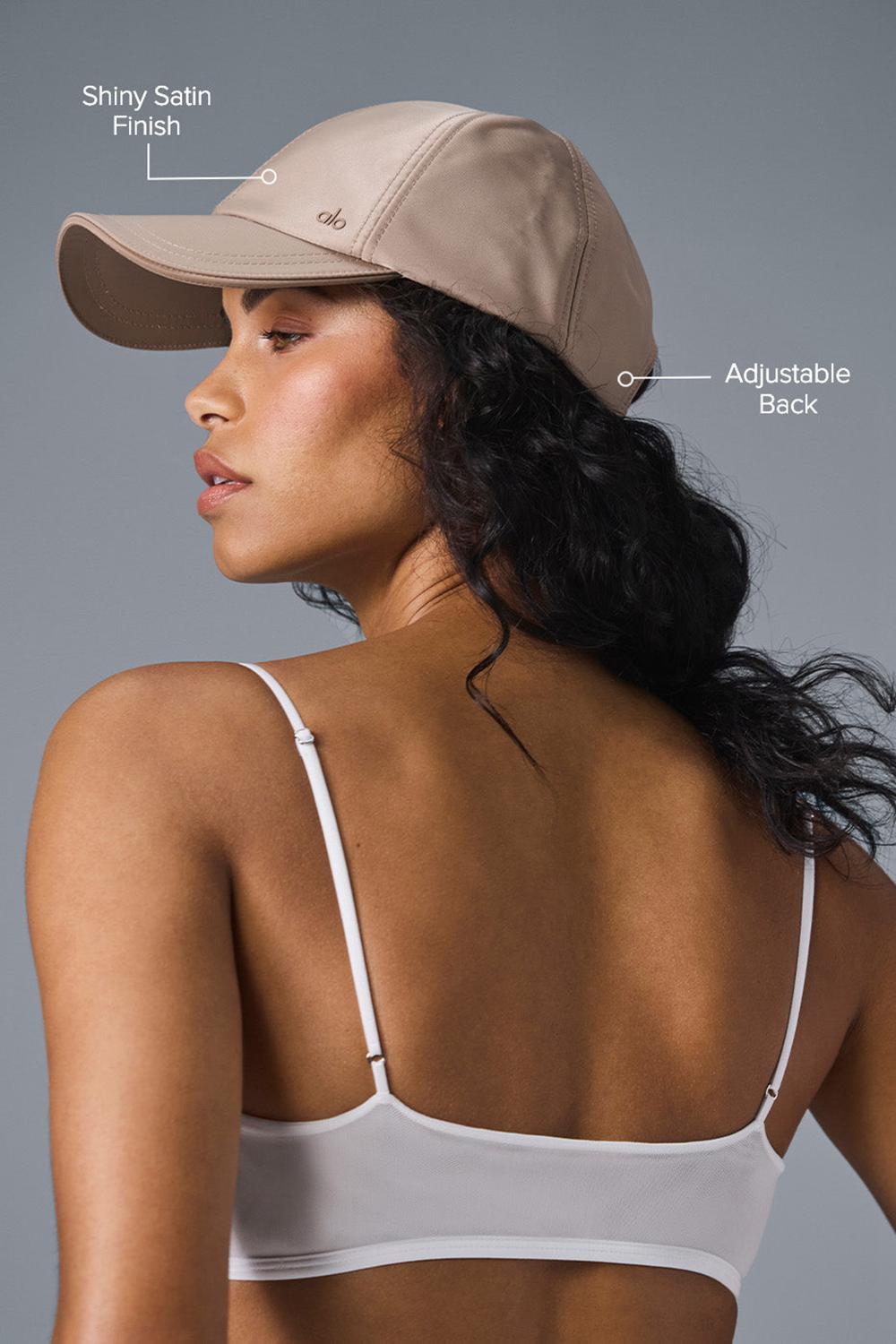 Women Alo Yoga Satin Off-Duty Cap Taupe Satin | India  32640-GFPR