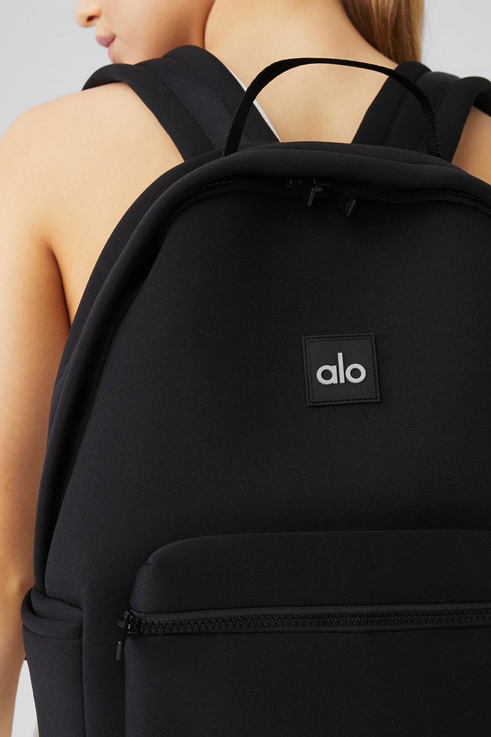 Women Alo Yoga Stow Backpack Black / Silver | India  61098-IENY