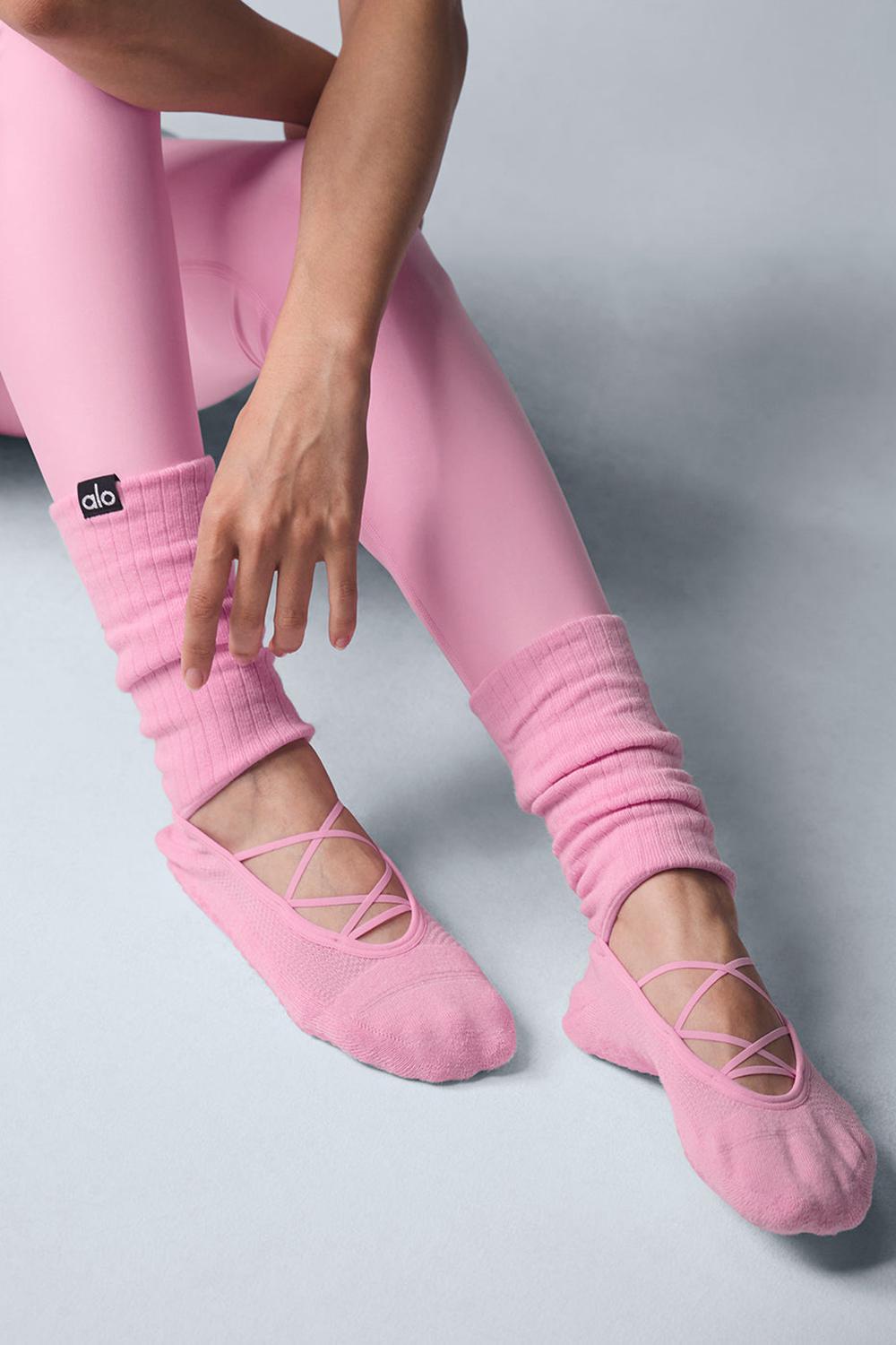 Women Alo Yoga Strappy Siren Grip Sock Sweet Pink | India  76213-JFWV