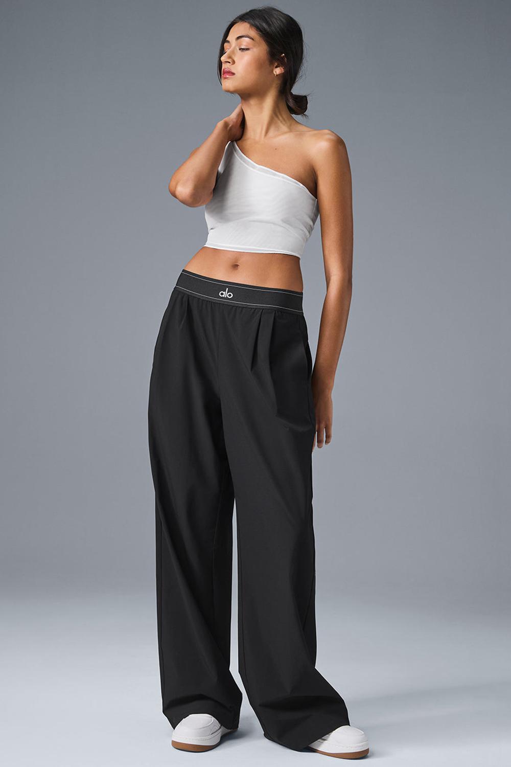 Women Alo Yoga Suit Up (Regular) Pant Black | India  31672-VMHA