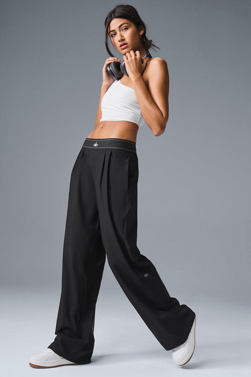 Women Alo Yoga Suit Up (Regular) Pant Black | India  31672-VMHA