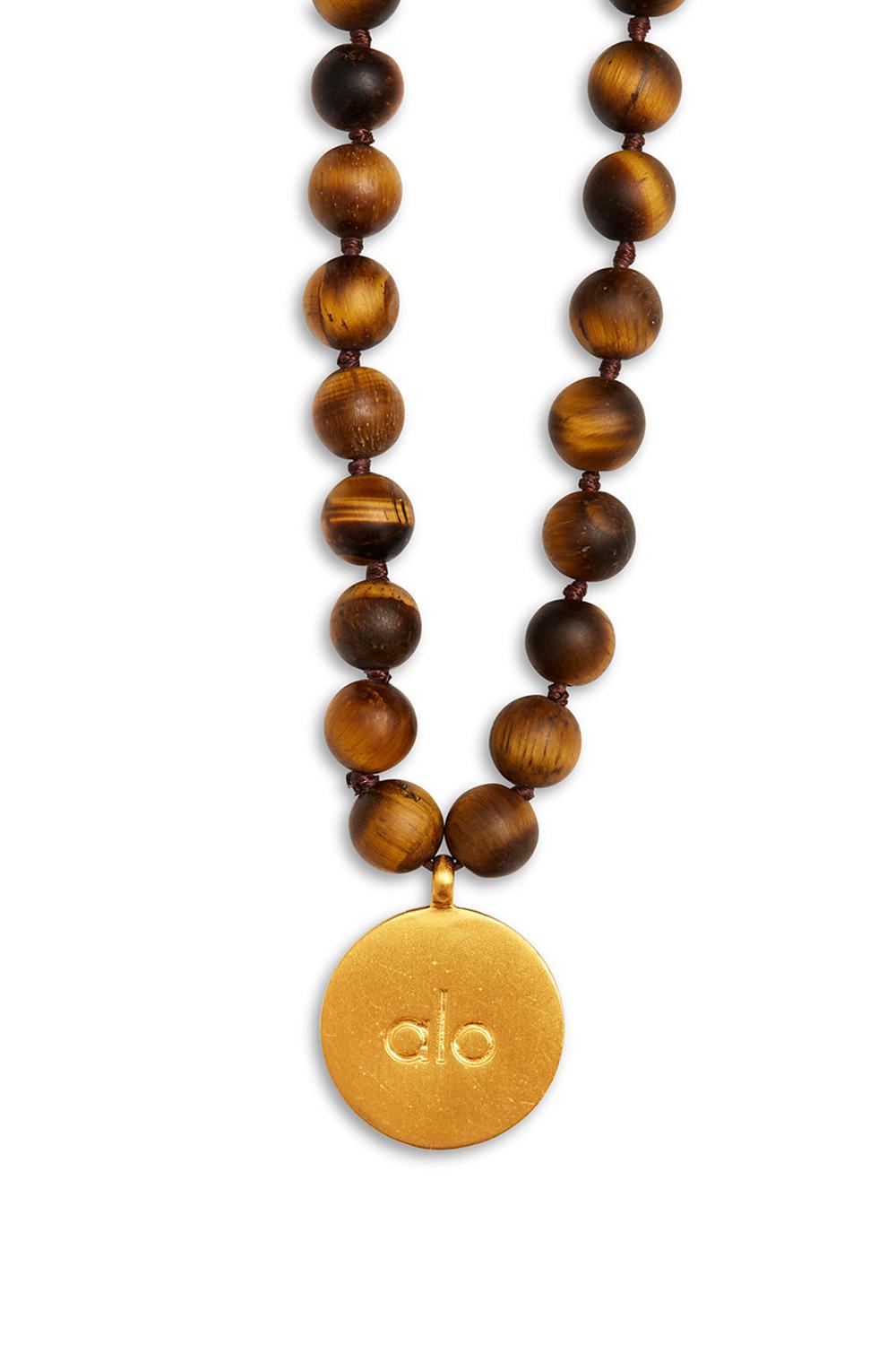 Women Alo Yoga Tiger’s Eye Mala Necklace Brown | India  38792-OQYX