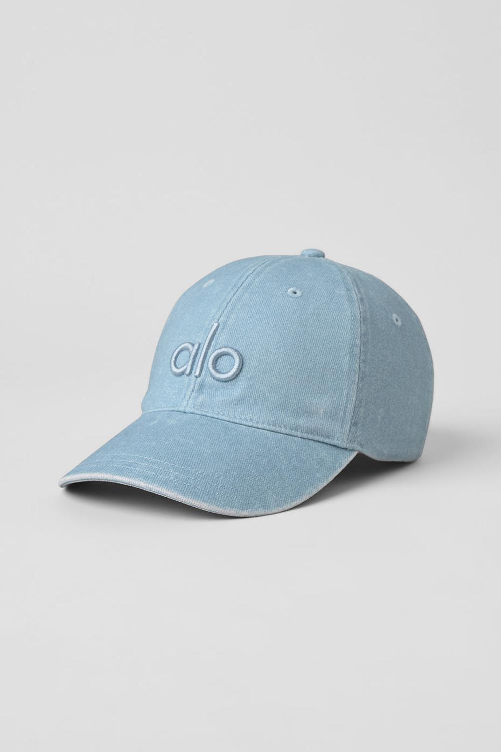 Women Alo Yoga Washed Off-Duty Cap Light Denim | India  40961-NSRV