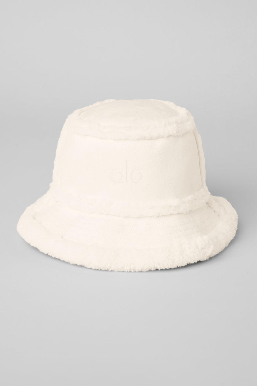Women Alo Yoga Winterfun Bucket Hat Ivory | India  69317-BRXI